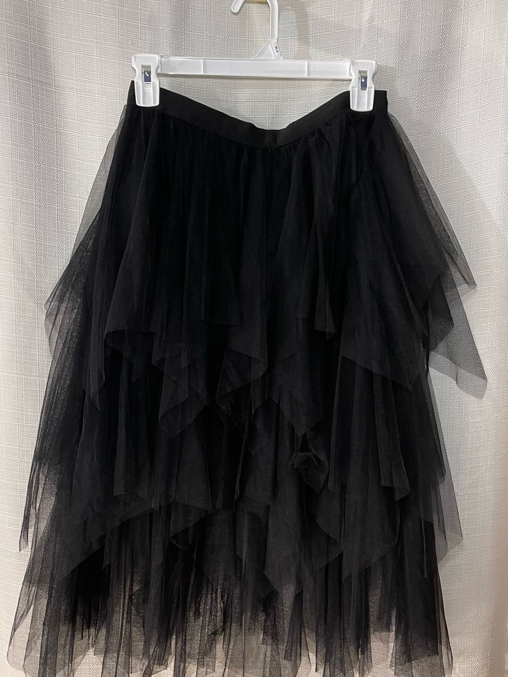 Black Layered Tulle Midi Skirt -  Women's Skirt